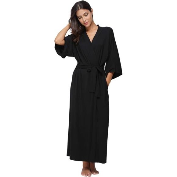 Women's Soft Robes Long Bath Robes Full Length Kimonos Sleepwear Dressing - Picture 3 of 14